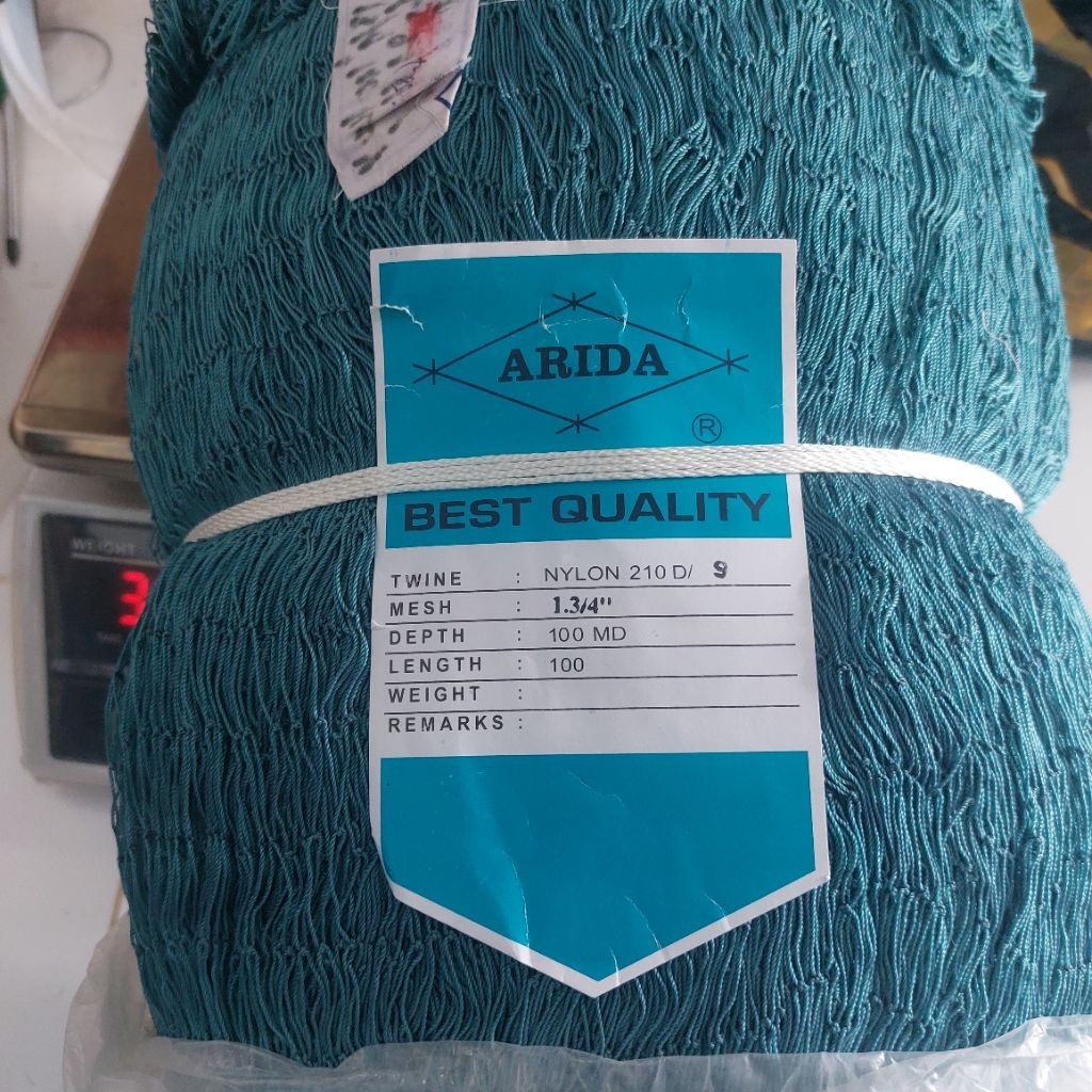 jaring nylon ARIDA 1 3/4 IN D9 100MD X 100YDS biru