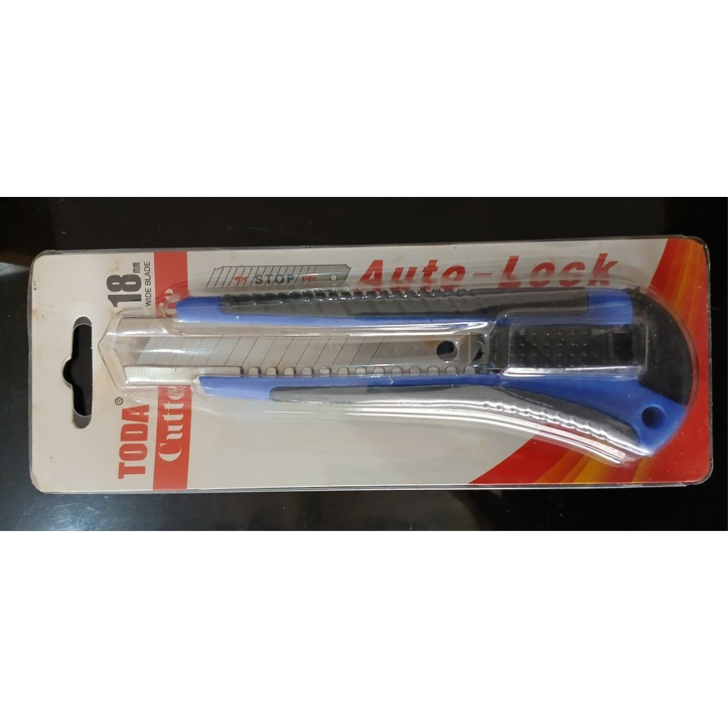 

PISAU CUTTER AUTO LOCK 18 MM TODA (BLISTER)
