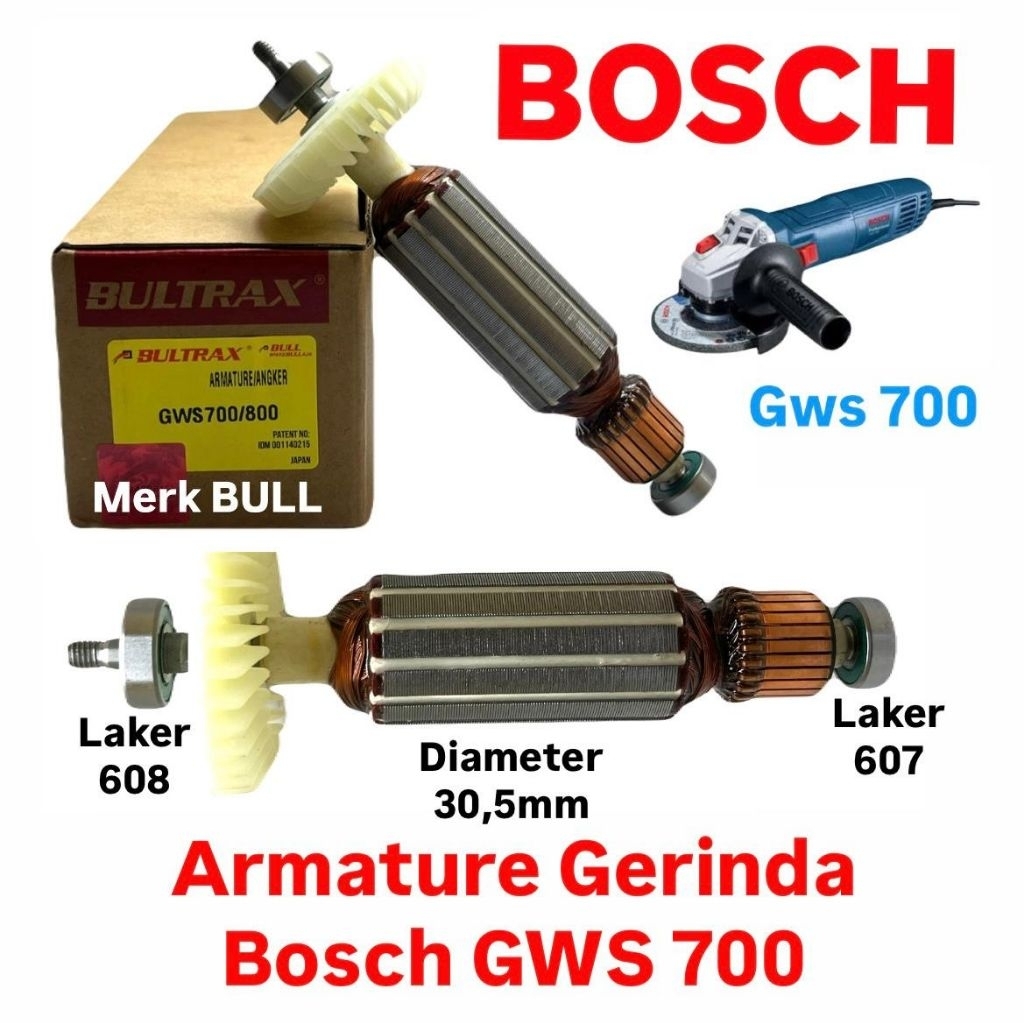 BULL Armature Gerinda Bosch Gws700
