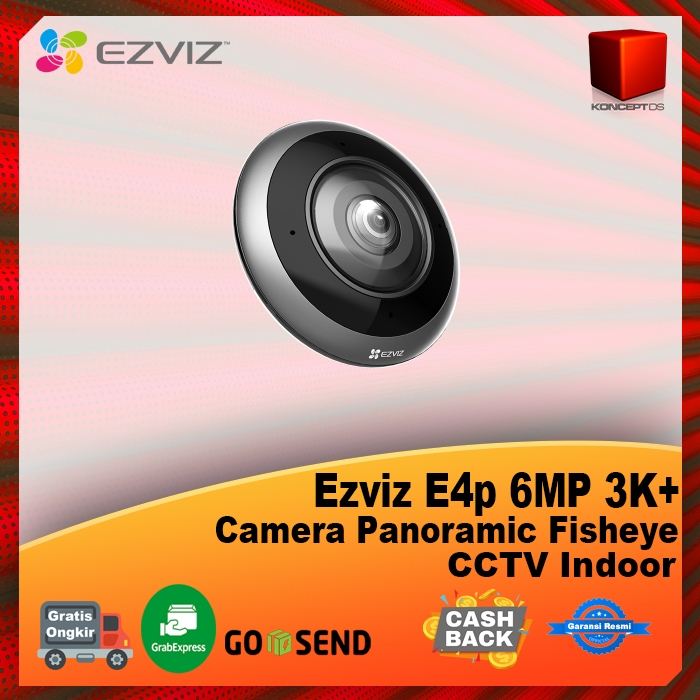 Ezviz E4p Camera CCTV 6MP 3K+ Smart Home WiFi Camera Panoramic Fisheye CCTV Indoor