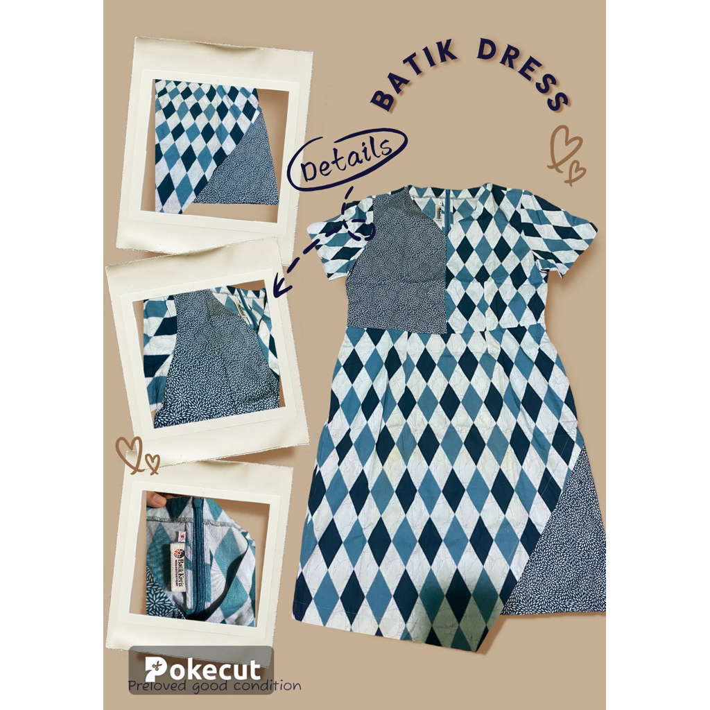 Preloved Batik dres merek Batik Keris | dres wanita