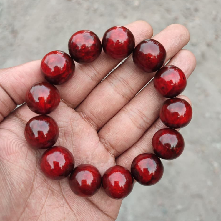 Gelang Akar Bahar Tali Arus Merah Dim 16mm Original