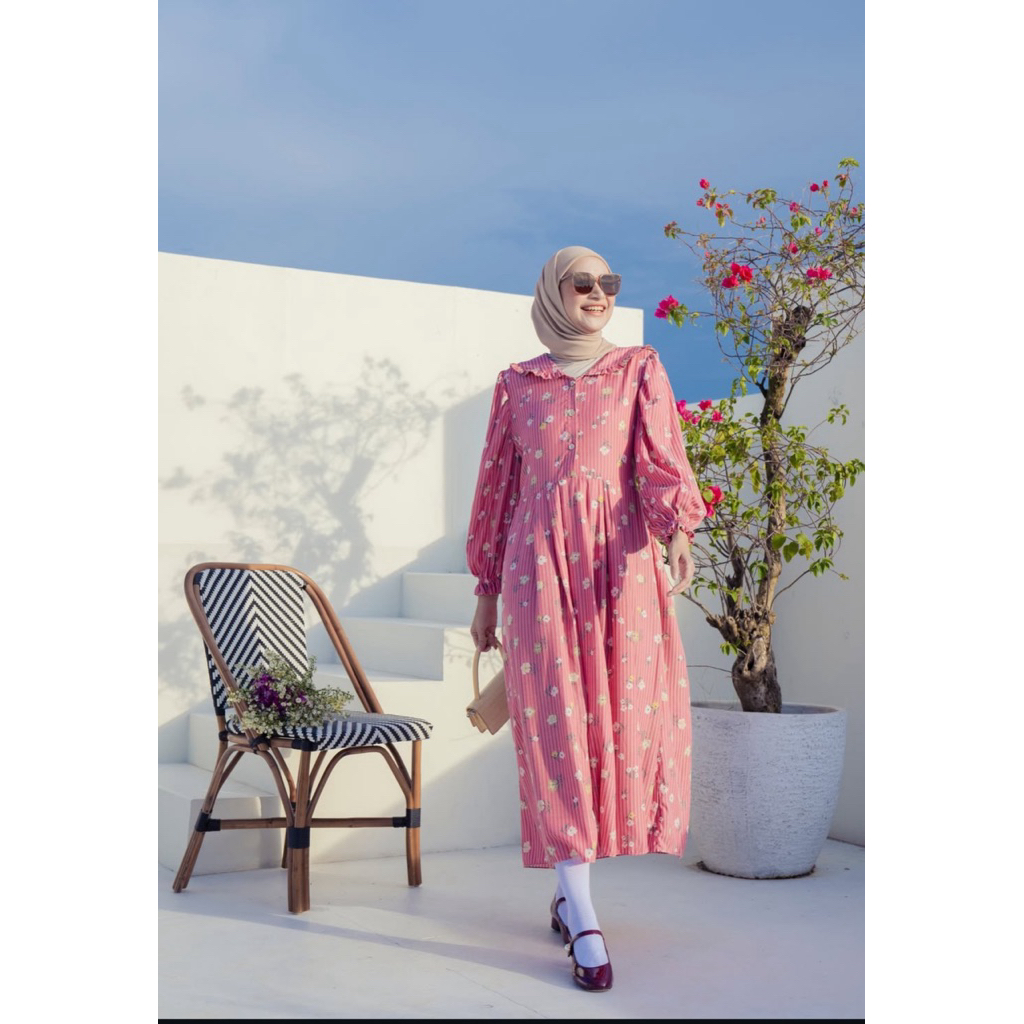 Preloved dress haidee orlin Qiana dress haidee orlin qiana dress isvara pink dress vintage