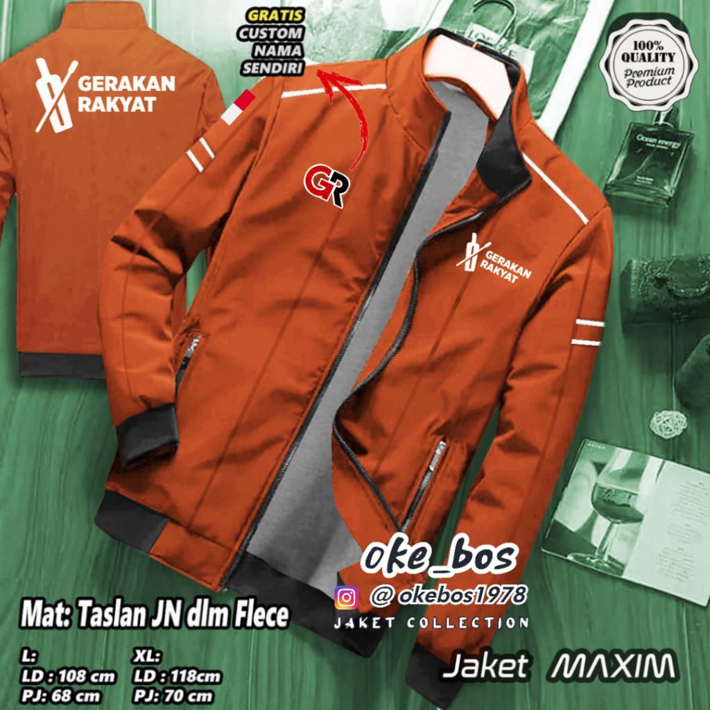 JAKET ORMAS GR GERAKAN RAKYAT TERBARU gratis request logo desain nama komunitas organisasi Kesehatan