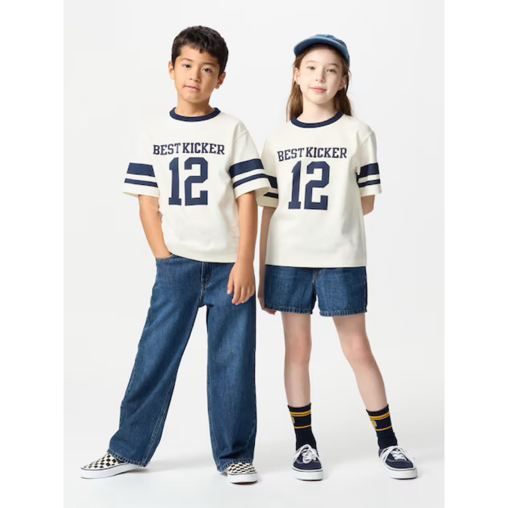 KIDS AIRism Katun T-Shirt Grafis UNIQLO