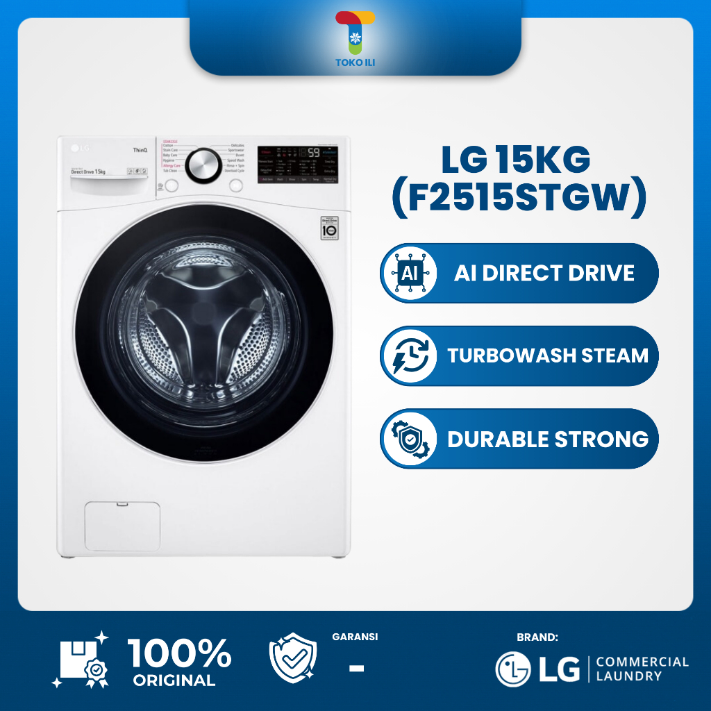 Mesin Cuci LG 15 Kg Front Loading