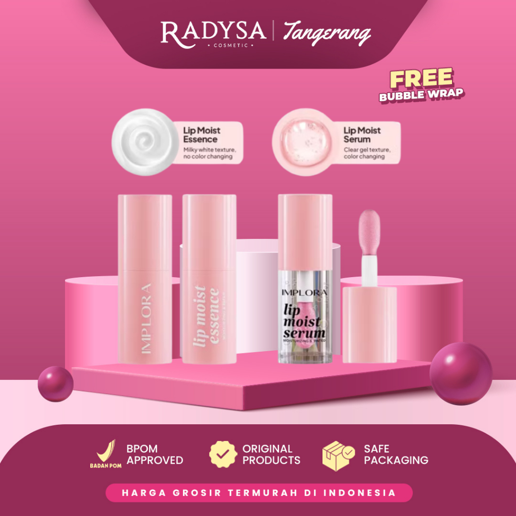 𝐑𝐀𝐃𝐘𝐒𝐀 𝐓𝐆𝐑 - IMPLORA Lip Moist Essence / Lip Moist Serum / Lip Serum Pelembab Bibir Pewarna Bibir Al