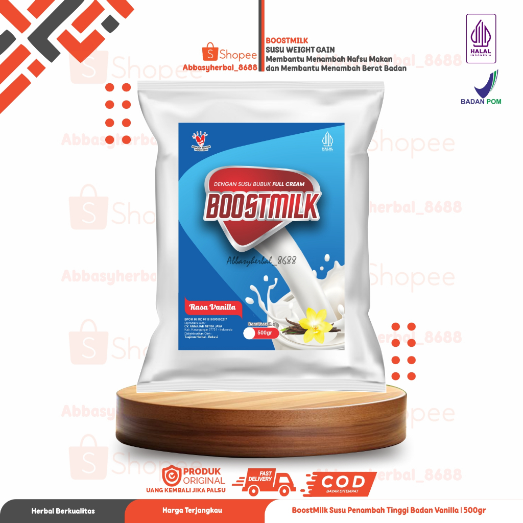 

BOOSTMILK WEIGHT GAIN Susu Gemuk Penambah Berat Badan & Nafsu Makan Halal 500gr