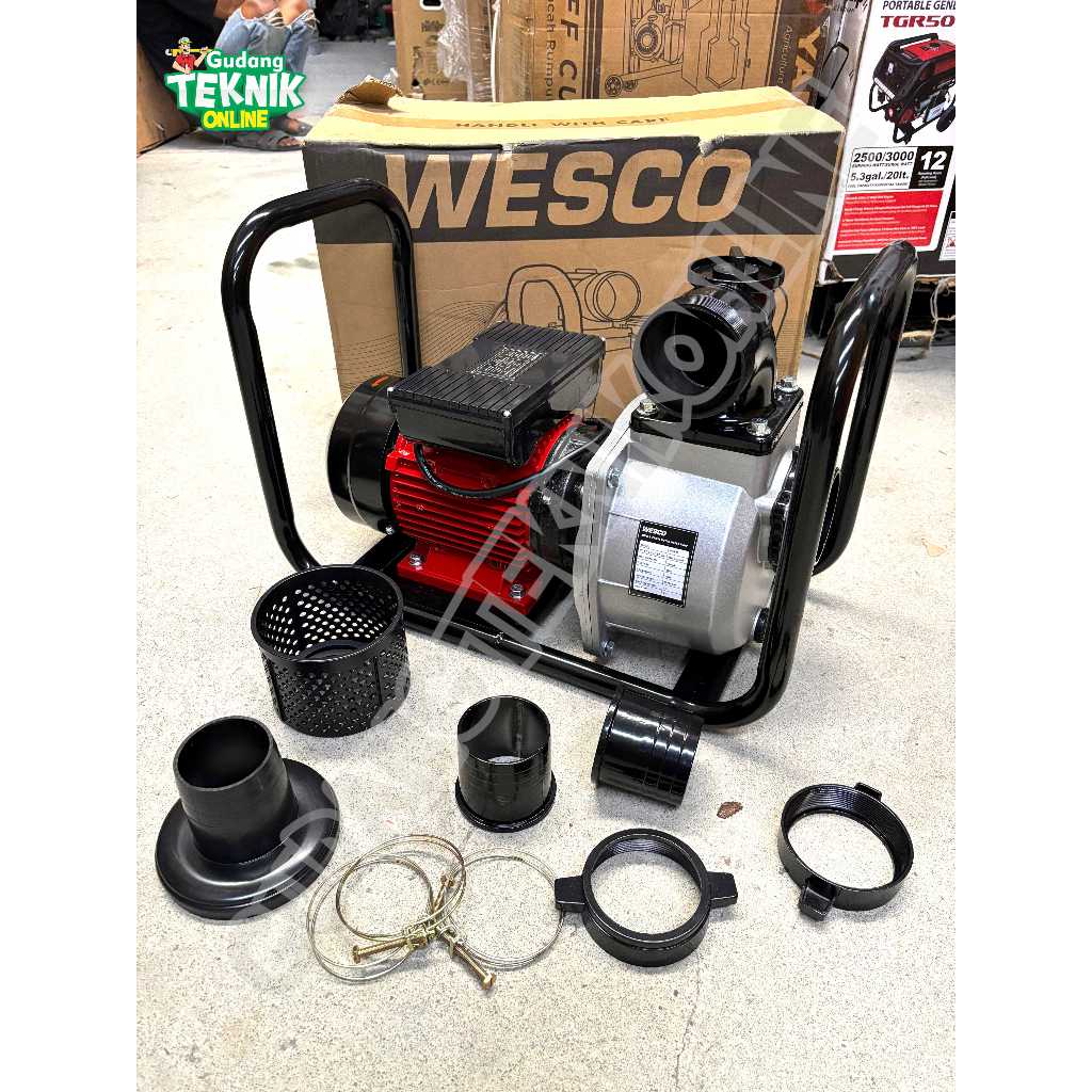 Water Pump LISTRIK 2" 3" WESCO MWP-50 MWP-80 / Mesin Pompa Sedot Air Irigrasi Alkon 2 3 Inch Penyedo