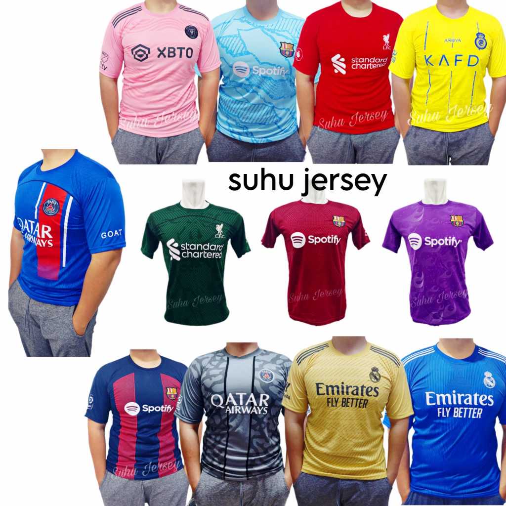 Baju bola jersey pria dewasa lengan pendek / baju jersey lengan panjang