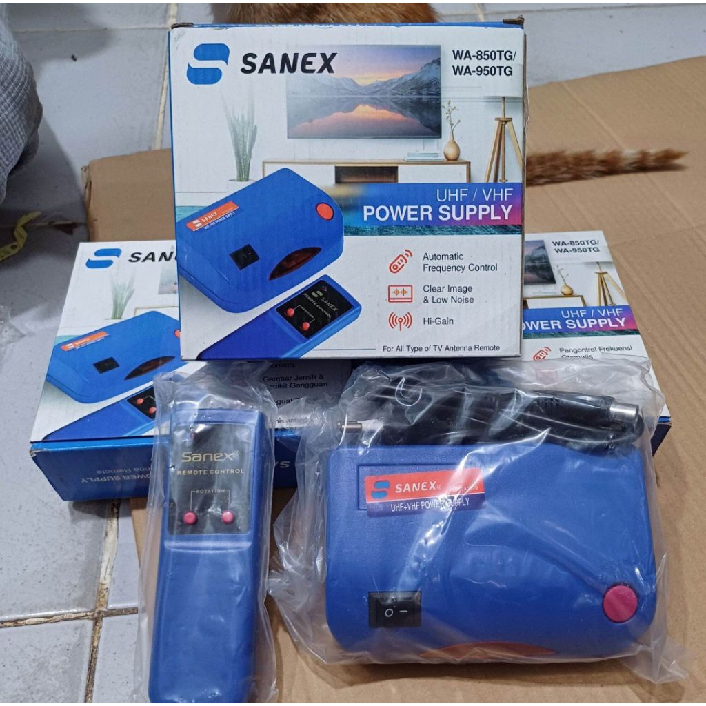 Power Supply antena Sanex booster antena remot digital sanex