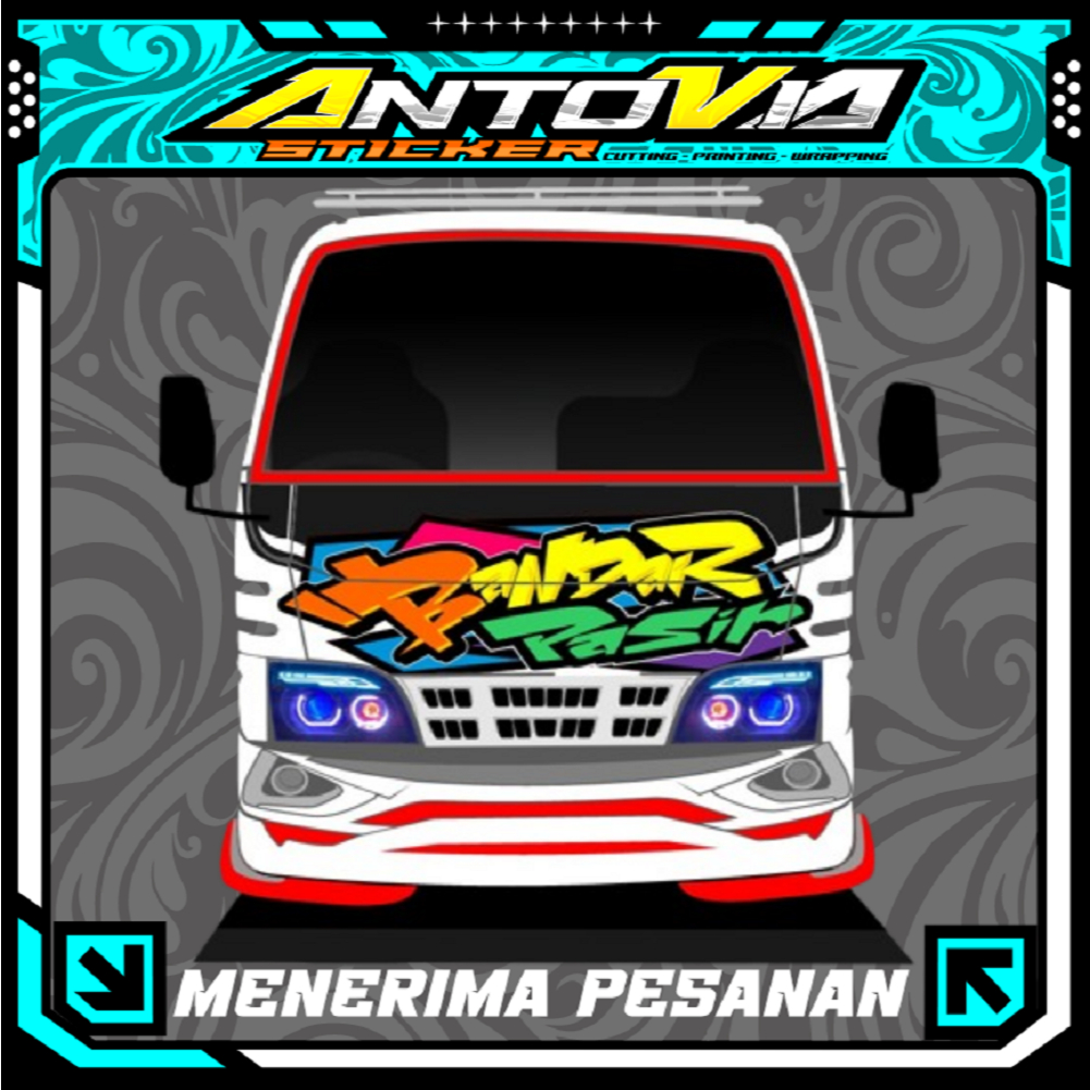 Stiker Kabin Truk Elf Vinyl Lentur Warna Cerah