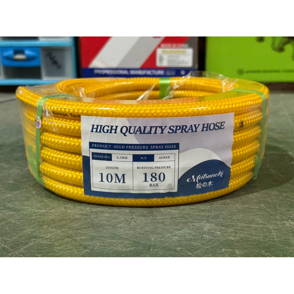 Selang kompresor 10 meter MATSUNOKI  korean technology Untuk kompresor angin & steam cuci mobil