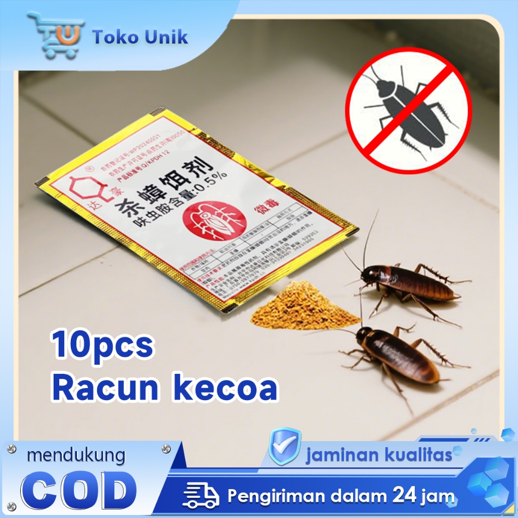 Racun Anti Kecoa 10pcs Racun Pembasmi Kecoa Bubuk Anti Kecoa Serbuk Kecoa Ampuh Basmi Kecoa