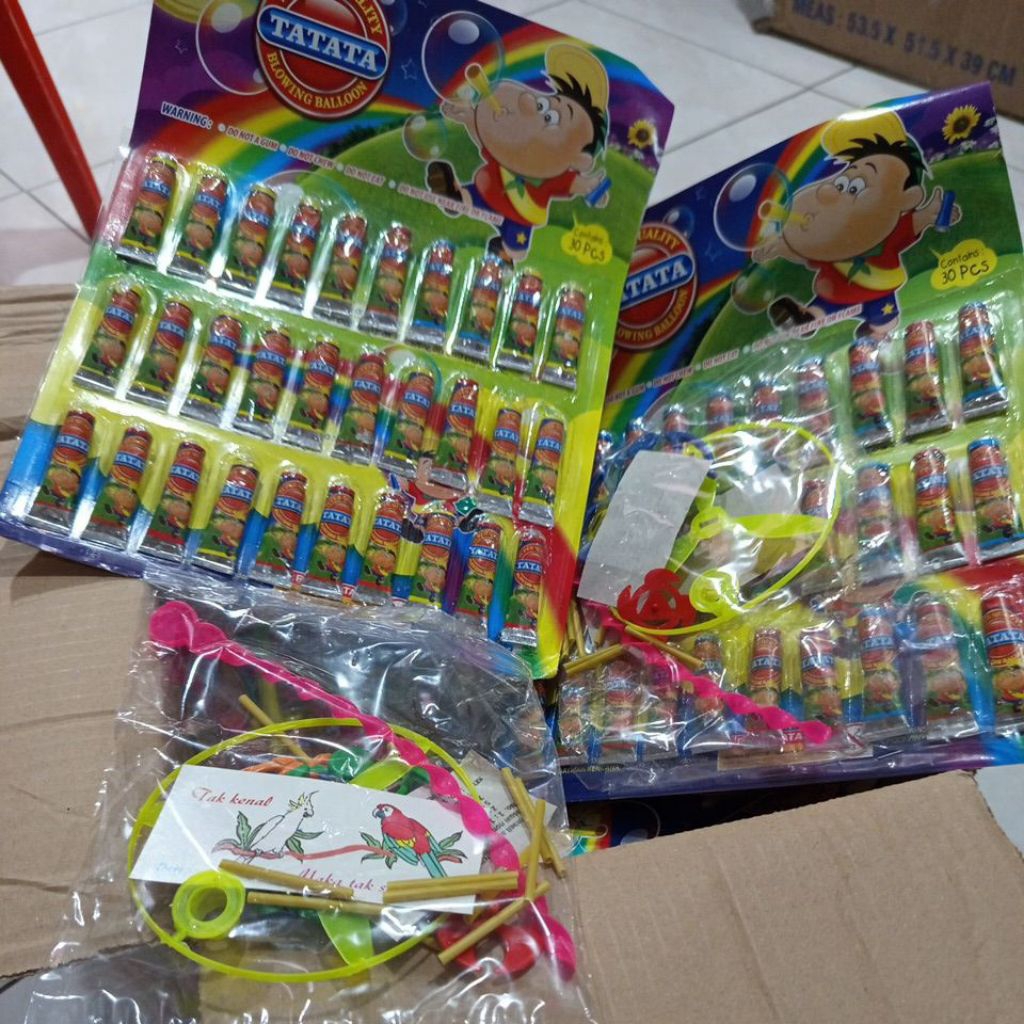 Balon tiup jumbo blowing tatata papan isi 30 pics
