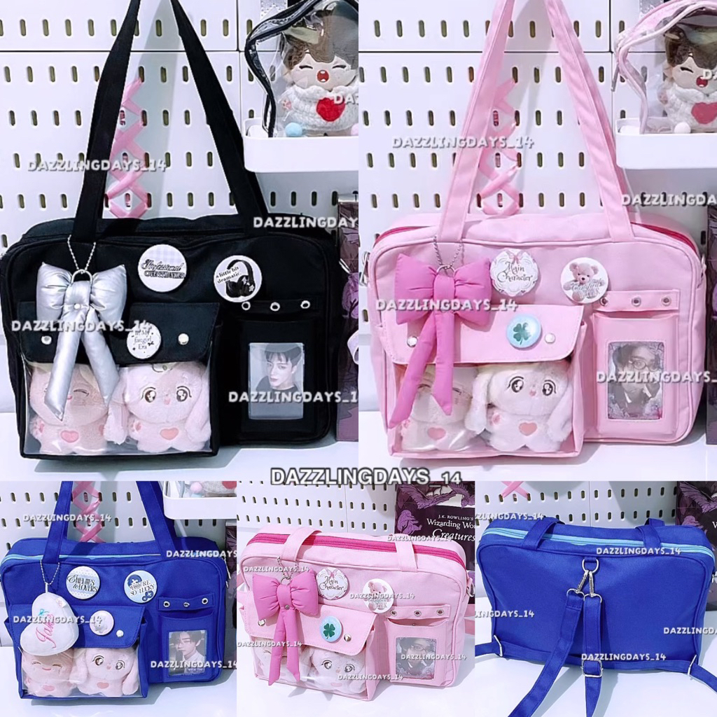 READY STOCK JENNIE PVC ITA BAG / TOTE BAG / SHOULDER BAG / TAS KONSER PVC KPOP ANIME / BLACK PINK