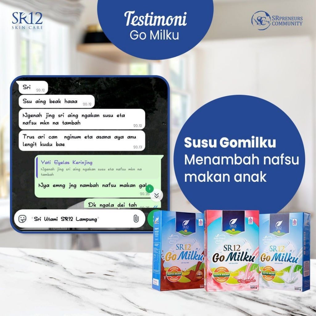 

￼GO MILKU SR12 SUSU KAMBING ETAWA HALAL BPOM MENINGKATKAN KESEHATAN IMUN TUBUH