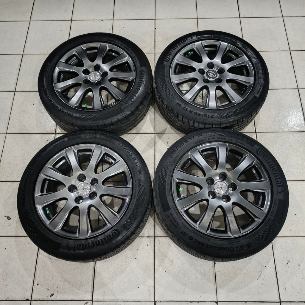 velg mobil bekas copotan std camry r17 pcd 5x114 plus ban masuk ke inova camry luxio apv dll