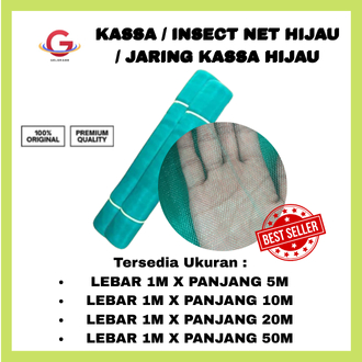 JARING KASSA HIJAU / KASSA INSECT NET HIJAU I LEBAR 1M PANJANG 5M,10M, 20M, 50M
