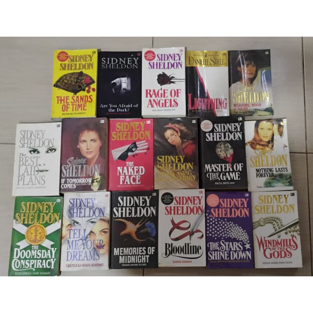 Buku Novel Sidney Sheldon/Genre Romance/Buku Bekas/Buku Lama/Buku Second