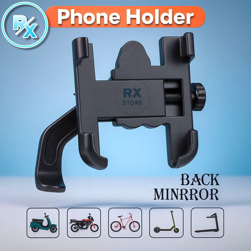 Holder Motor Besi HM20 SPION Phone Holder Besi Motor Alumunium