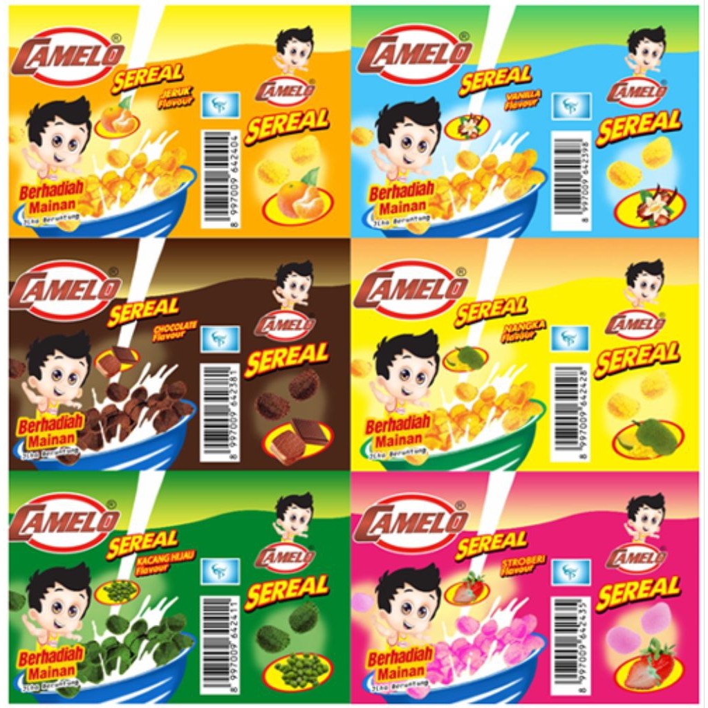 (HALAL) CAMELO SEREAL BERHADIAH MAINAN/SEREAL CUP/UK 9GR ISI 6