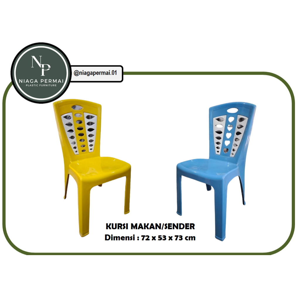 Kursi Plastik Makan Sender Warna