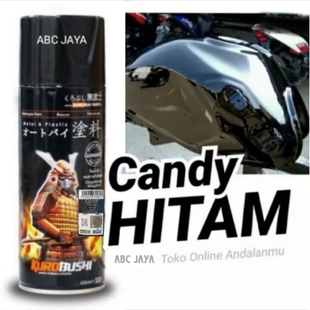 Cat Pilok Samurai Paint CD111 CANDY TONE BLACK 400ml Candytone Hitam Cendy Kendi Transparan Pilox Py