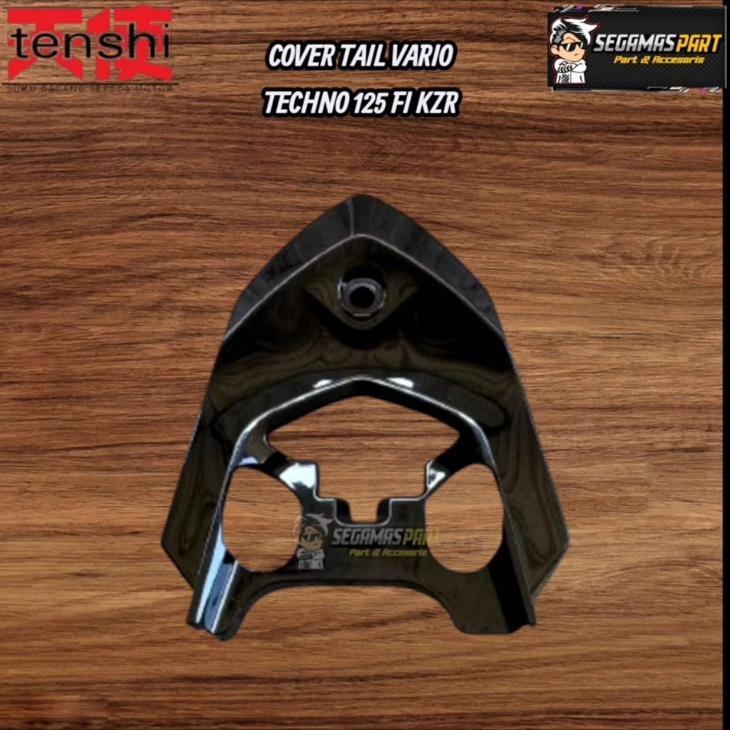 cover rr center tail sambungan body belakang vario techno 125 fi KZR hitam non original