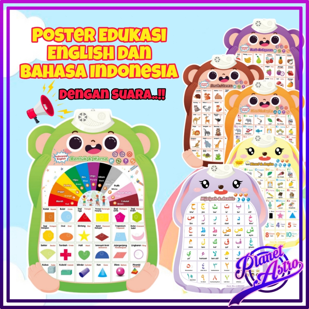 Poster Edukasi Anak Poster Edukatif Poster Abjad