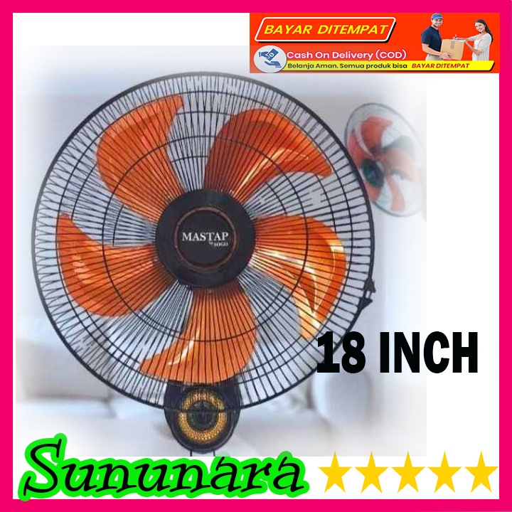 SUNUNARA Kipas Angin Dinding Besi Wall Fan MASTAP / SOGO 18 Inch 18" Tornado FAN M-1801 5 BALING
