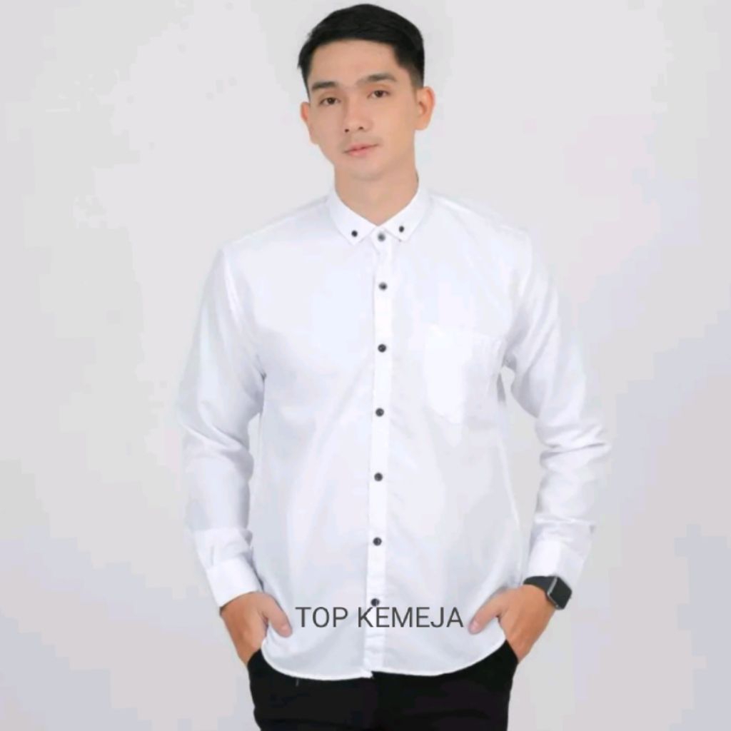 Kemeja putih pria Kemeja putih pria lengan panjang Kemeja polos putih pria lengan panjang Kemeja put