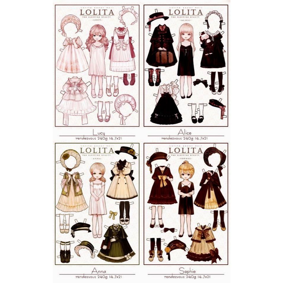 LOLITA Korean Paper Dolls BP BPan Bongkar Pasang