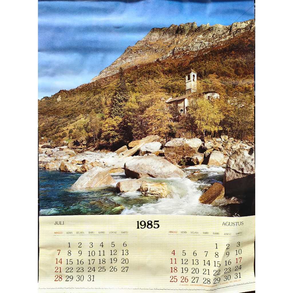 KALENDER JADUL KALENDER TAHUN 1985 CAP LANG