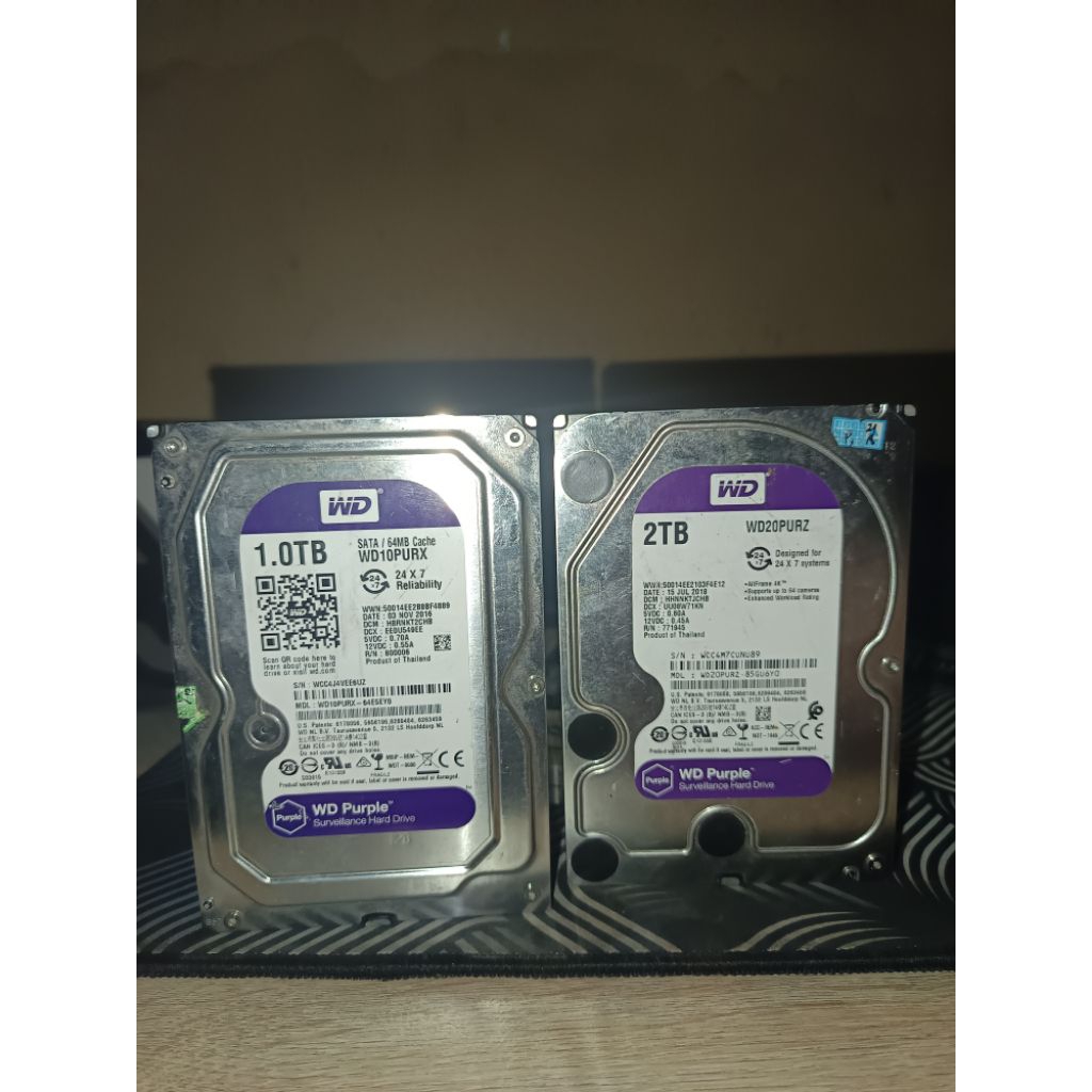 HDD hardisk WD purple 2 + 1 TB