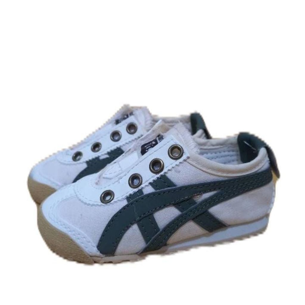 onitsuka tiger kids slip on cream green