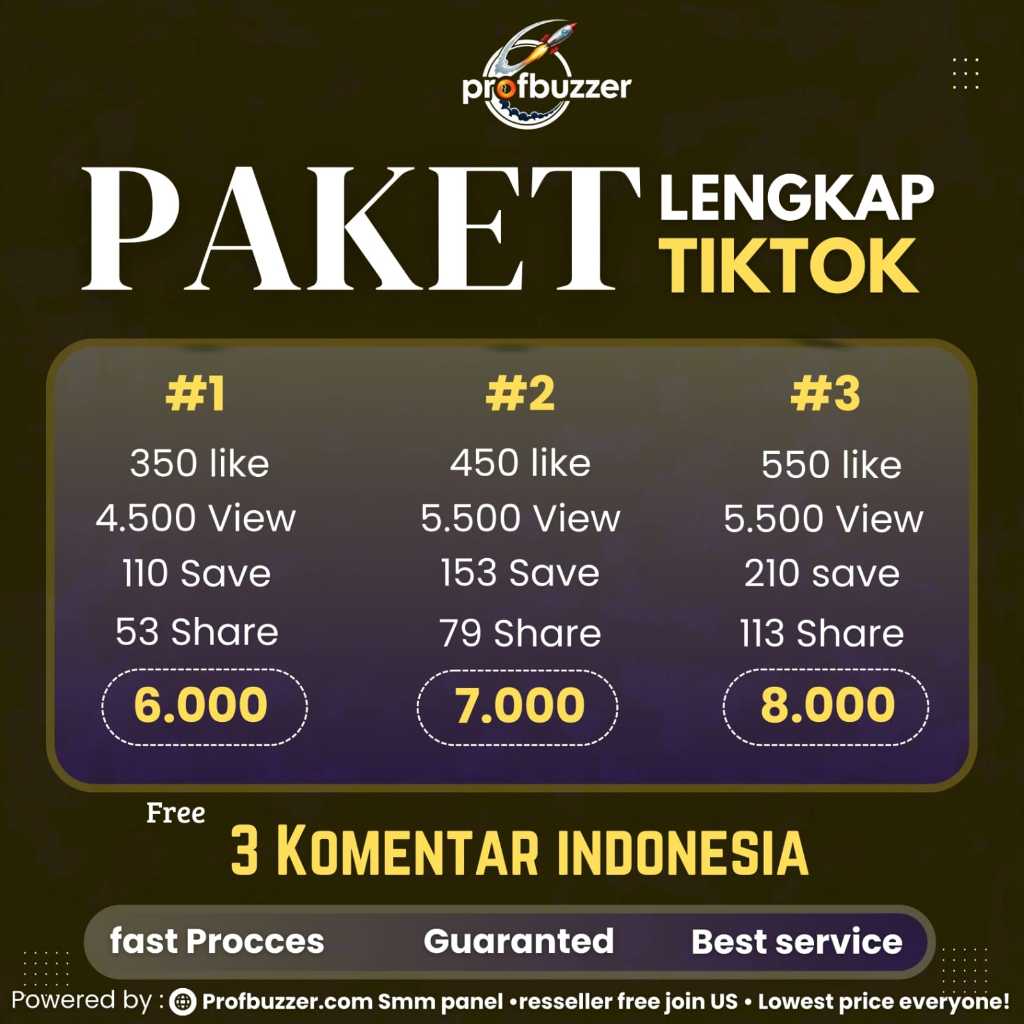 Peket Lengkap Fyp Like Tiktok.fyp Proses Cepat