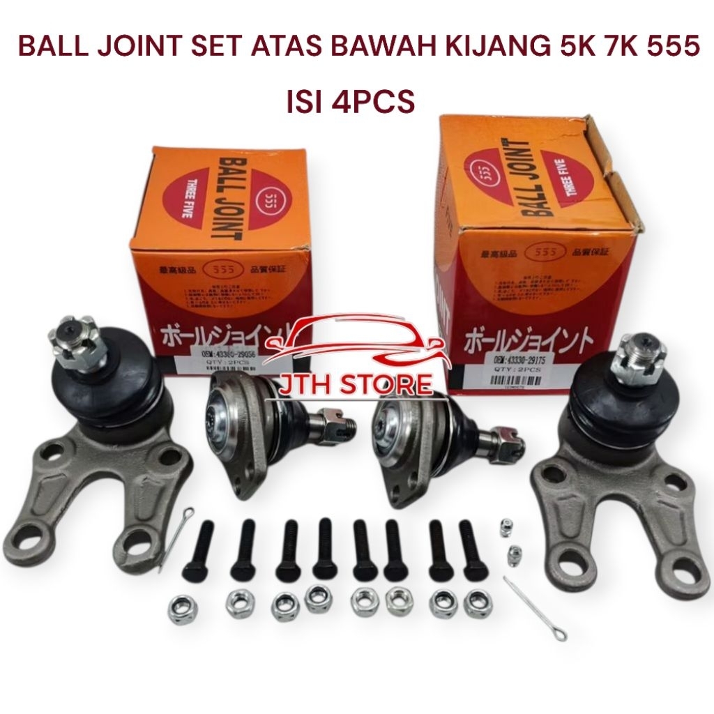 PAKET BALL JOINT KIJANG 5K 555 - BALL JOINT SET ATAS BAWAH KIJANG SUPER 5K 7K KAPSUL 555