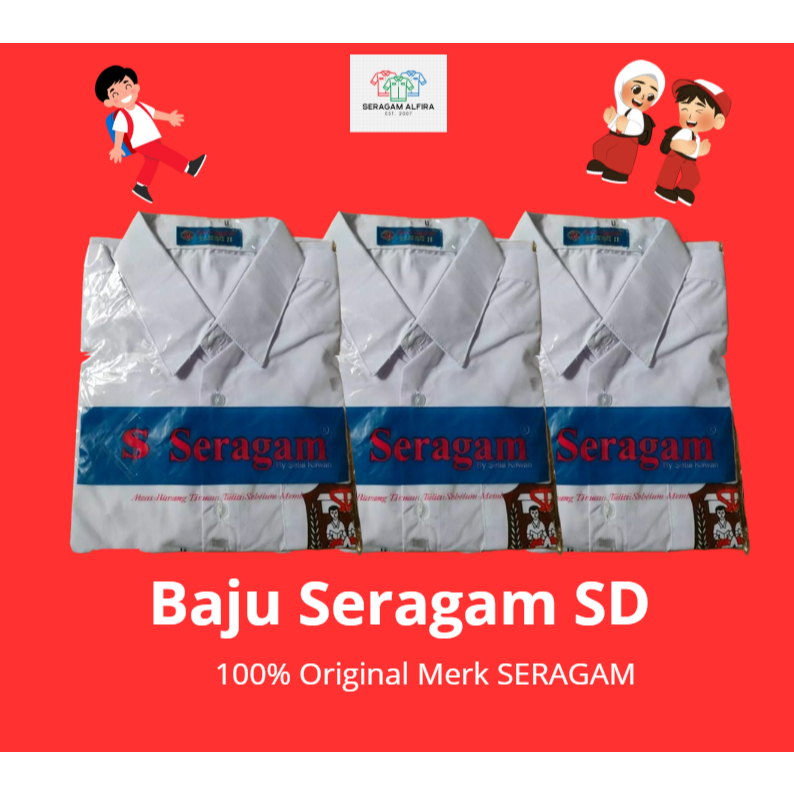 Baju Seragam SD Putih Merk Seragam Original