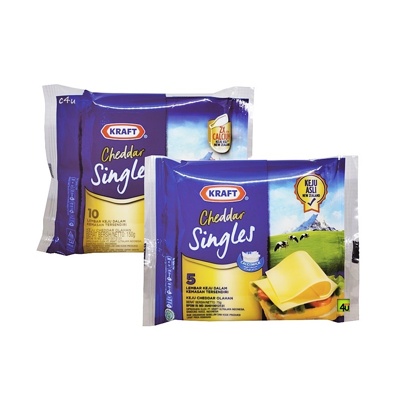 Kraft SINGLES - Keju Lembar Cheddar Olahan