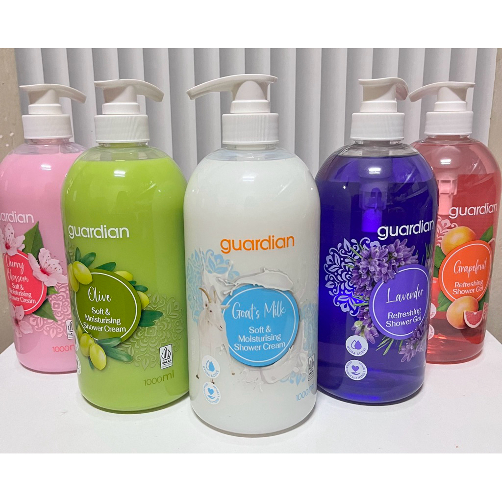 Guardian Soft&Moisturising Shower Cream 1000ml sabun mandi guardian