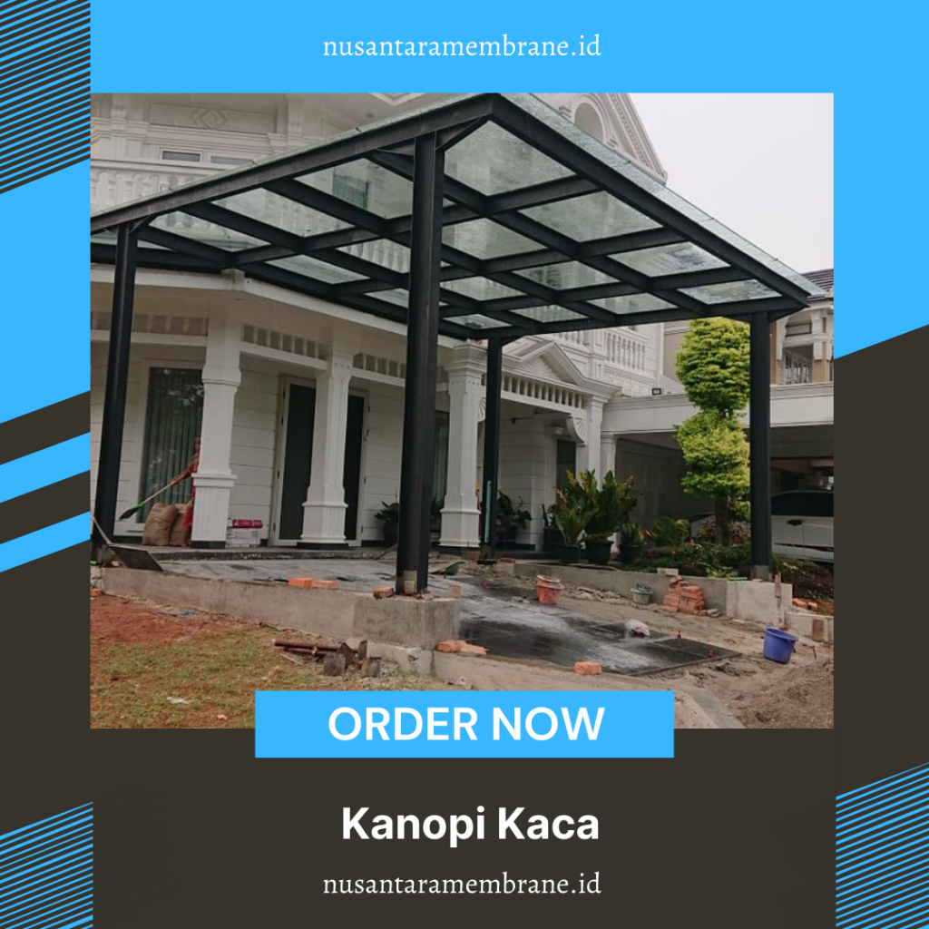 Kanopi Kaca Tempered Glass Carport Bergaransi - Canopy Atap Kaca Modern Minimalis Murah Tangerang