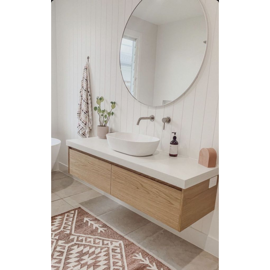 Kabinet wastafel gantung minimalis kekinian