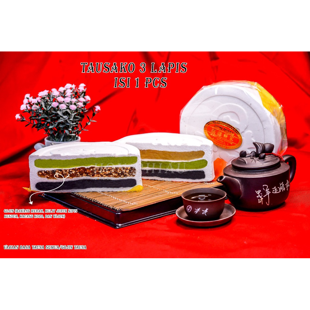 Non Halal - Kue Bulan Tausa Koh / Phak koh Spesial 3 Lapis Hon Phiau Singkawang