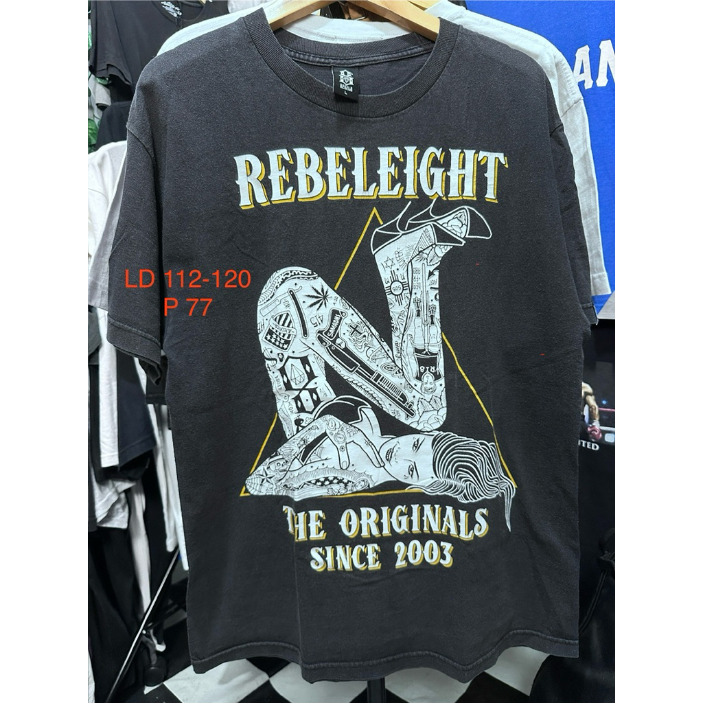 (77x56cm tanpa ditarik) KAOS STREETWEAR REBEL EIGHT REBEL8 ART CEWE tatto t shirt