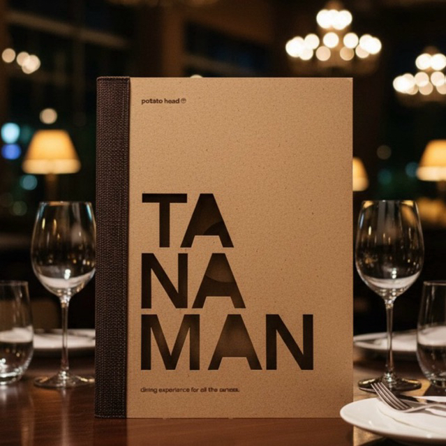 

Custom Buku Menu / Buku Katalog A4 lasercut bahan kayu