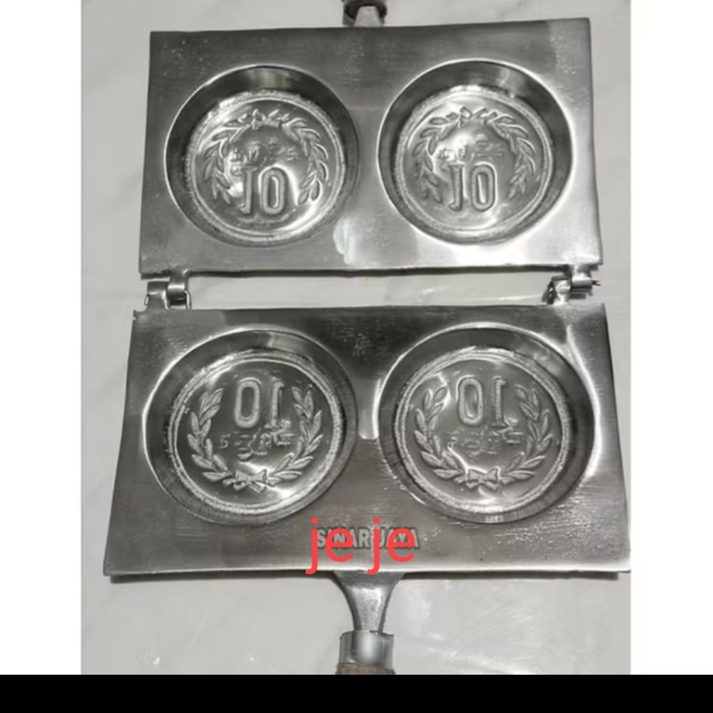 Cetakan koin 10YEN isi 2/waffle/pancake