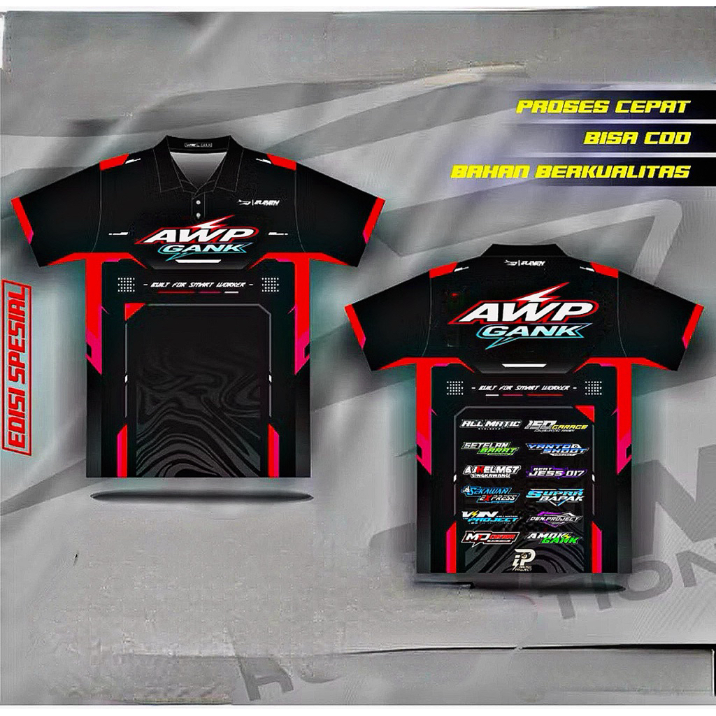 JERSEY RACING kaos racing AWP GANK jersey polo