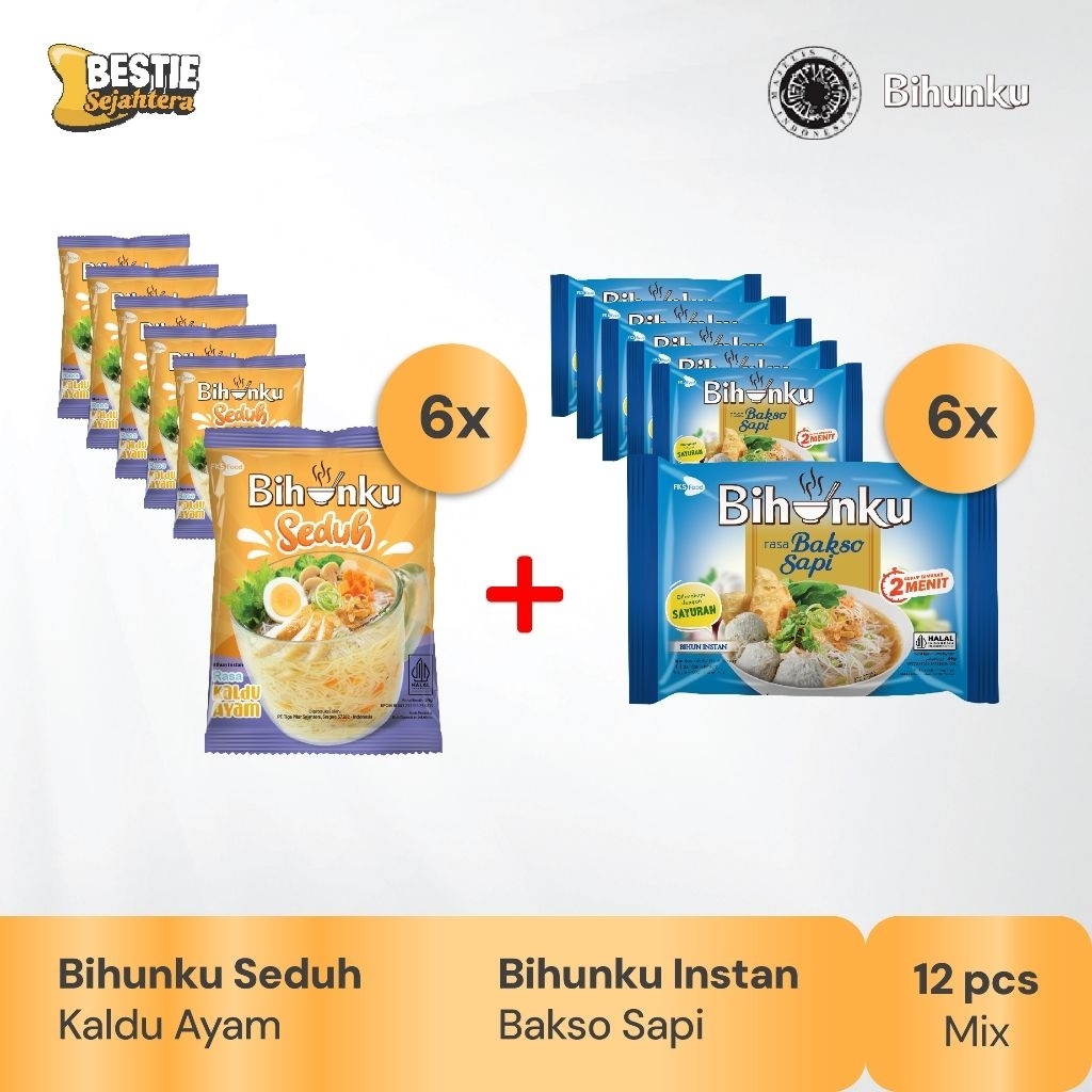Bihunku seduh Kaldu Ayam+Bihunku Bakso Sapi