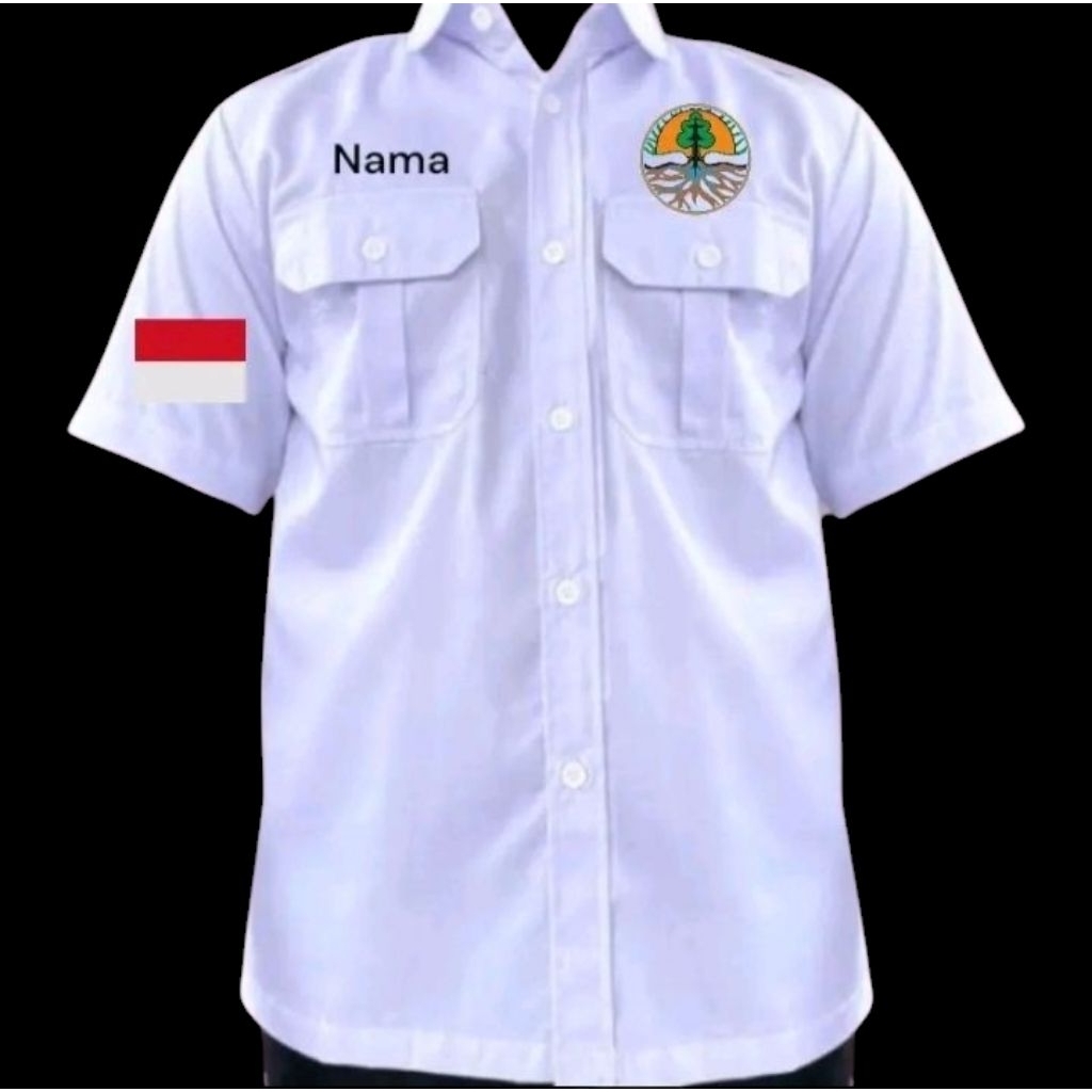 kemeja Kerja Seragam Kerja Baju Pdh Kemenhut Free Bordir Nama